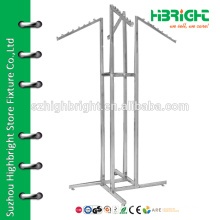 four way apparel clothing display stand